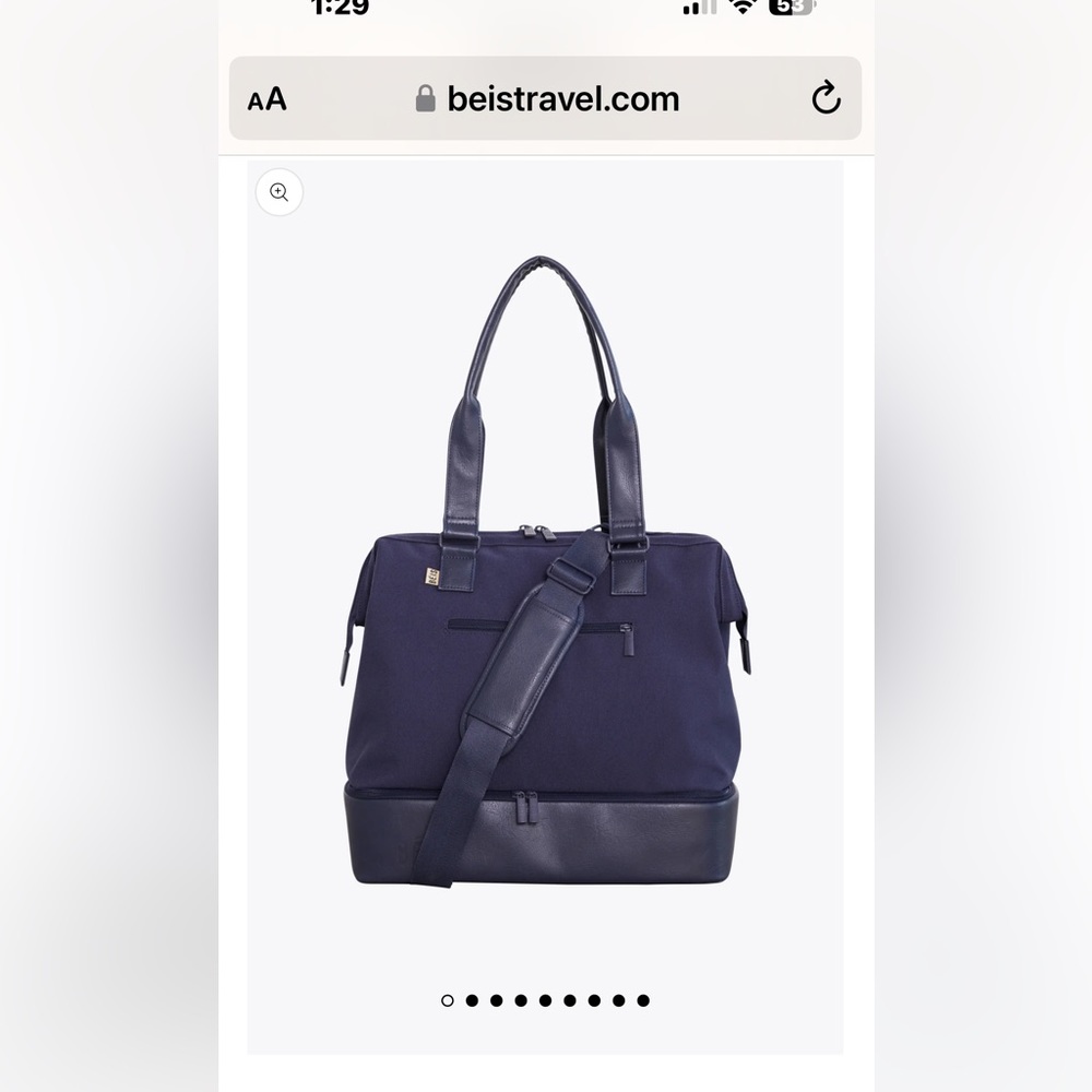 Beis travel Navy mini weekender. LIKE NEW! only used twice